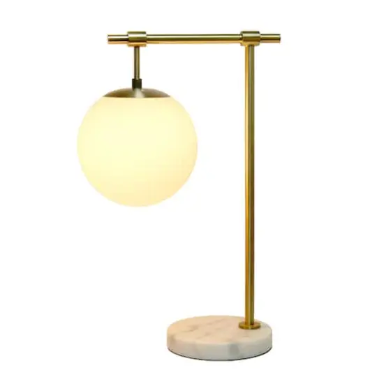 Lalia Home Studio Loft 21" White Globe Shade Table Lamp {4}