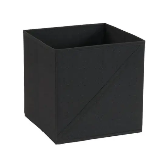 Household Essentials Storage Cubes with Diagonal Handle, 6ct. Black {9}