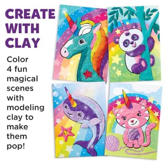 Faber-Castell&reg; Do Art Coloring with Clay Unicorn & Friends Kit {4}