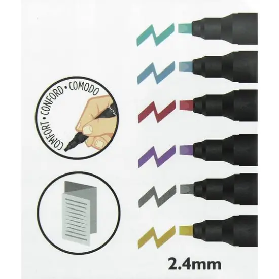 Manuscript Calli-Creative Metallic Italic Markers, 6ct. {3}