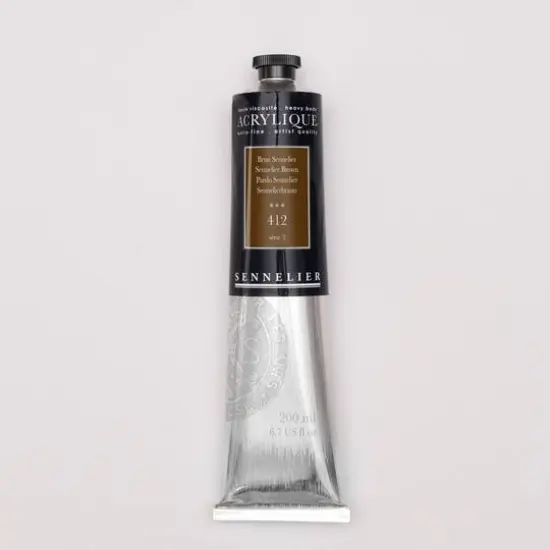 Sennelier Extra Fine Artists' Acrylic Paint, 200mL 412 Sennelier Brown {1}