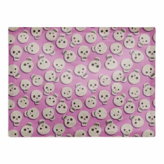 Pinky Skull Pattern Poly Twill Placemat {1}