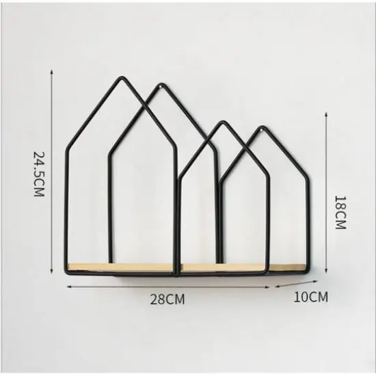 Houses Wall Hanging Bathroom Storage Black {4}