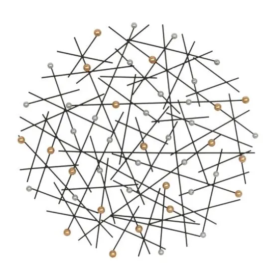 24" Black Metal Contemporary Wall D&eacute;cor {1}