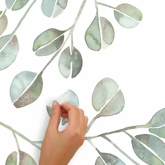 RoomMates Catcoq Eucalyptus Peel & Stick Giant Wall Decals {5}