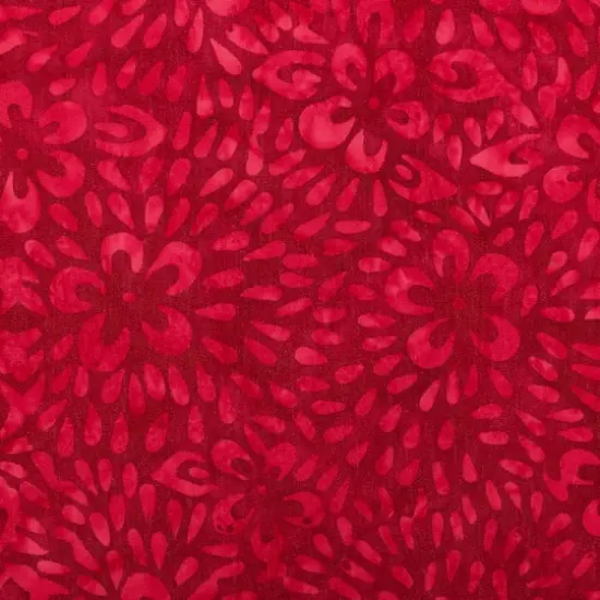 Feldman Batik Crimson Tonal Stamp Geo Cotton Fabric {1}
