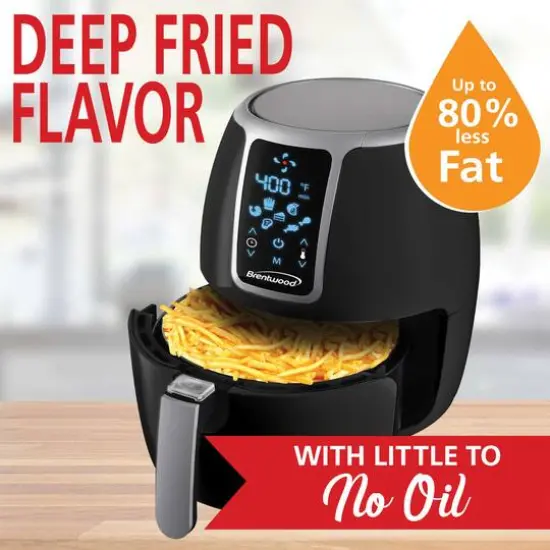 Brentwood 4-qt. 1400 Watt Electric Digital Air Fryer {10}