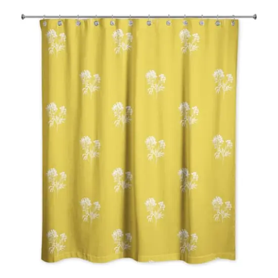 Small Blooms Shower Curtain Yellow {3}