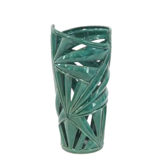CosmoLiving by Cosmopolitan Green Ceramic Vase {4}