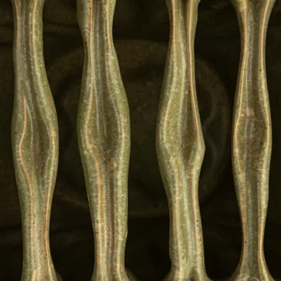 Hello Honey&reg; 8" Green 9 Sectioned Sculptural Stoneware Vase {7}