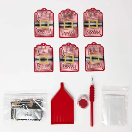 Santa Suit Diamond Art Gift Tag Kit by Make Market&reg; {3}