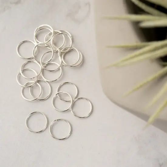 8mm Sterling Silver Jump Rings, 20ct. by Bead Landing&trade; {4}