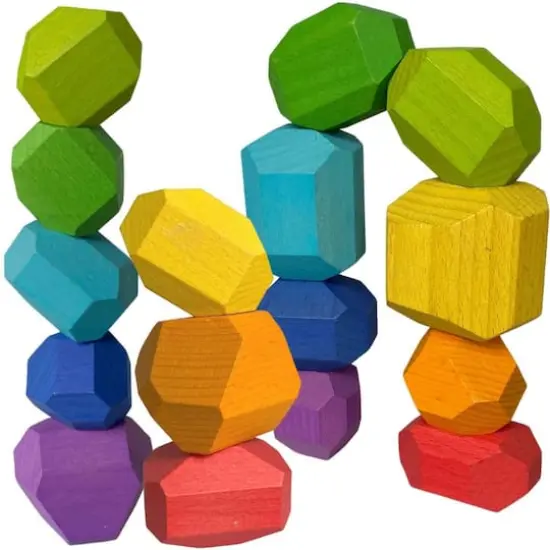 Extasticks Stackalino Wooden XL Balancing Stacking Rocks {6}