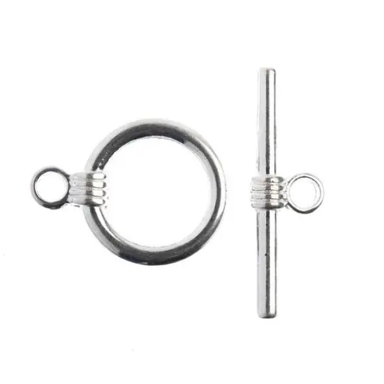 John Bead Must Have Findings 17mm Toggle Clasp, 5ct. Pewter {4}