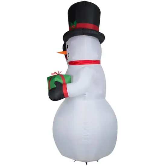 10ft. Airblown&reg; Inflatable Christmas Snowman with Gift Box {3}