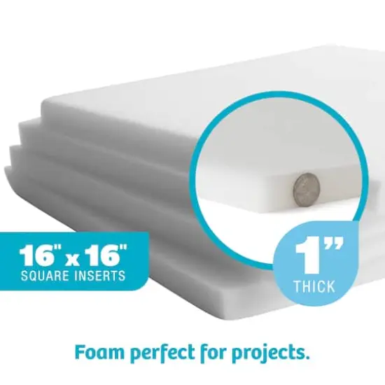 Fairfield&trade; 16" x 16" x 1" Project Foam Inserts, 4ct. {3}