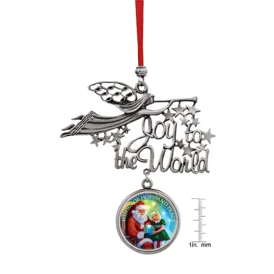 Joy to the World Santa Wishes of Hope And Peace JFK Half Dollar Ornament {3}