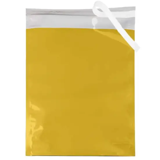 JAM Paper 9" x 12" Gold Foil Open End Envelopes with Self Adhesive Closure, 25ct. {3}