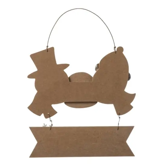 Glitzhome&reg; 12.75" Christmas Snowman Family Wall D&eacute;cor {8}