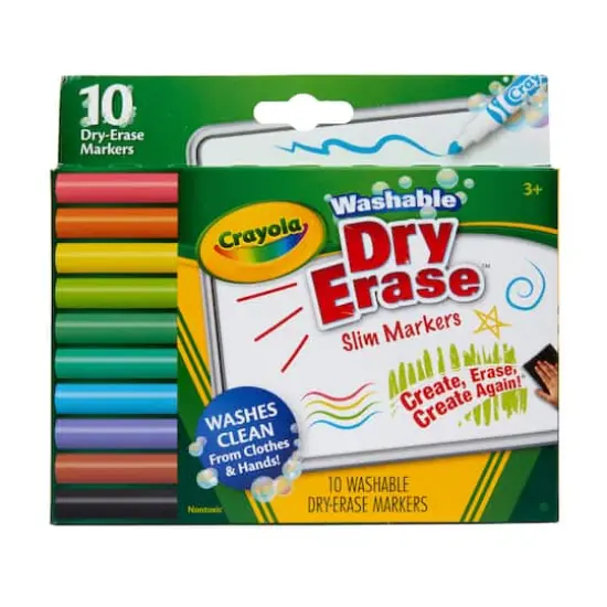 Crayola&reg; Washable Dry Erase&trade; Slim Markers, 10ct. {1}