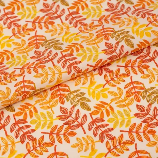 SINGER Fall Leaves Cotton Fabric {3}