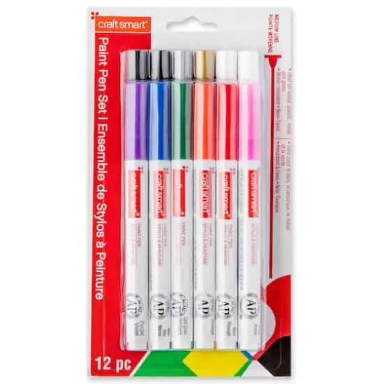 Medium Line 12 Color Paint Pen Set by Craft Smart&reg; {3}