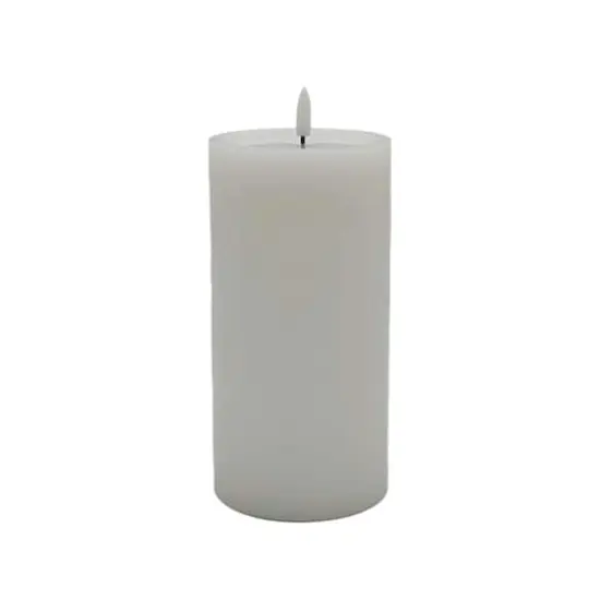 4" x 8" LED Wax Pillar Flickering Candle by Ashland&reg; White {1}