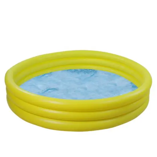 Pool Central® 48" Yellow and Blue Round Inflatable Children's Swimming Pool {1}