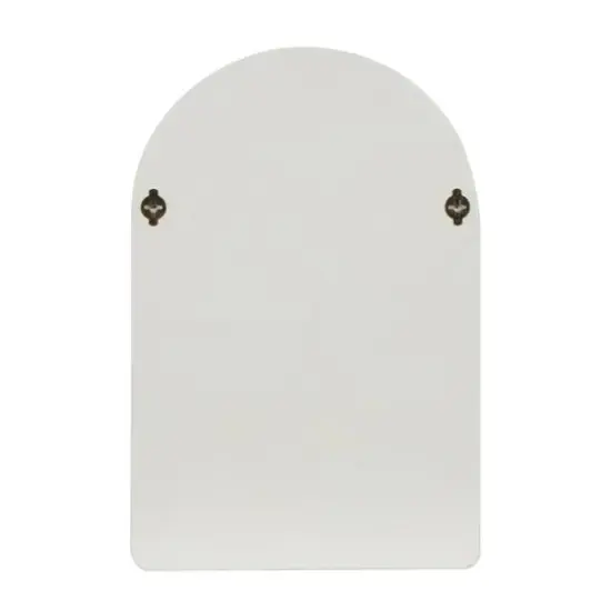 24" Cream Geometric Arched Wall Shelf {9}