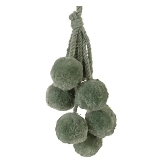 14.5" Pom Pom Cluster Drop Ornaments, 4ct. Sage Green {4}
