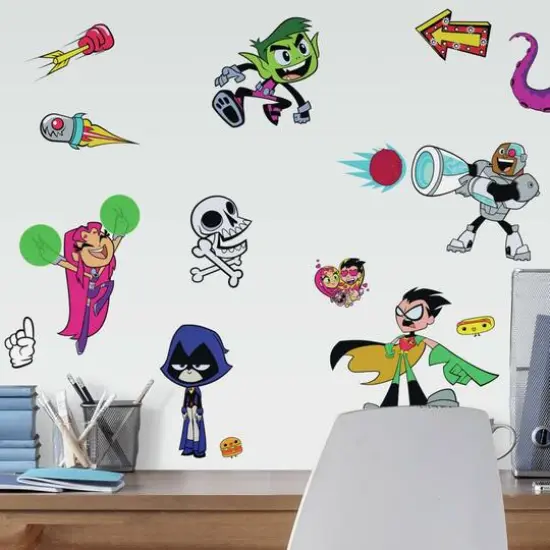 RoomMates Teen Titans Go! Peel & Stick Wall Decals {4}