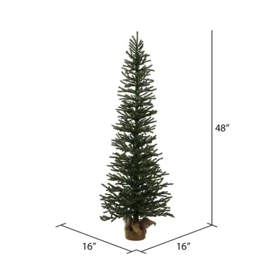 4ft. Unlit Pine Artificial Christmas Tree in Burlap Base {4}