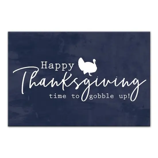 Happy Thanksgiving Gobble Up Canvas Wall Art {1}