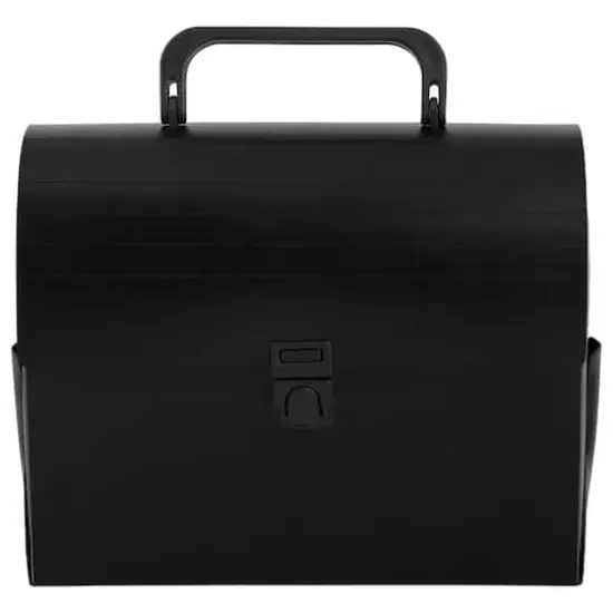 JAM Paper Black 6" x 9" Plastic Art Case Lunchbox {3}