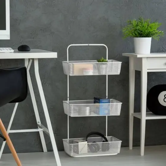 NEX&trade; 15" Over the Door Basket Organize White {8}