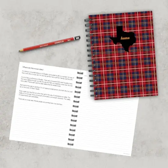 TF Publishing Texas Plaid Spiral Journal {4}