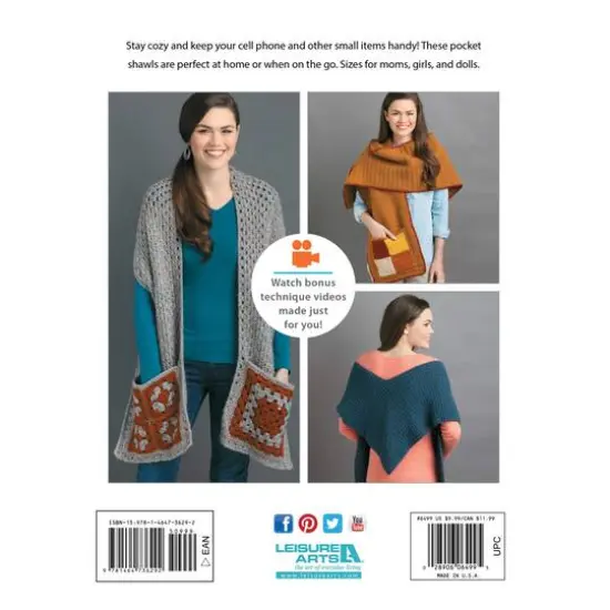 Leisure Arts&reg; Pocket Shawls Crochet Book {3}