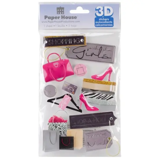 Paper House&reg; Shopping Girls 3D Stickers {1}