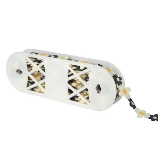 1.1" Embroidered Flower Trim by Celebrate It&reg; Black White and Yellow {4}