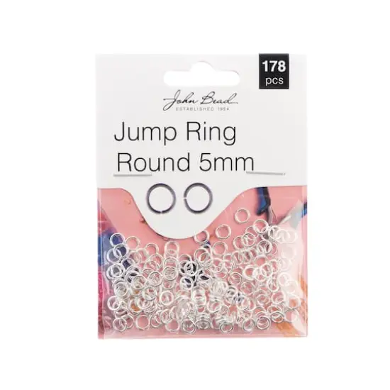 John Bead Must Have Findings 5mm Round Jump Ring, 178ct. Silver {1}