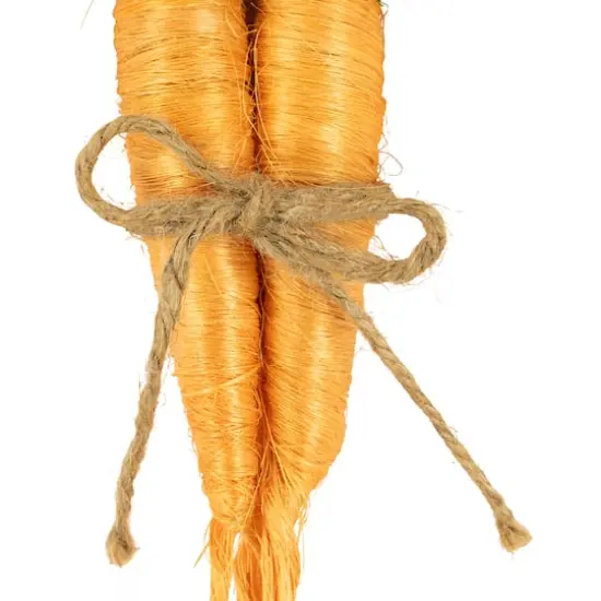 9" Orange Straw Carrot Easter Decorations Set {7}