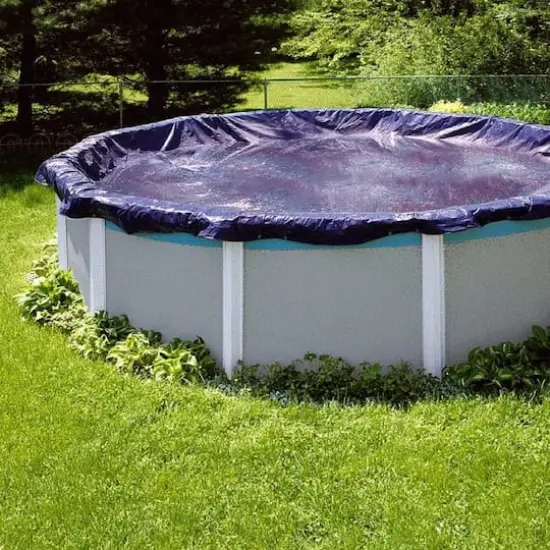 Swim Central 24ft. Blue Round Super Guard Above Ground Swimming Pool Winter Cover {3}