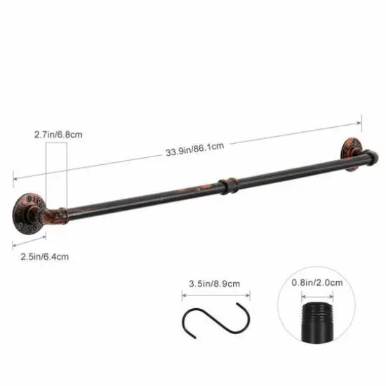 NEX&trade; Bronze Pot Rack Wall Mounted Kitchen Pot Lid Organizer {3}