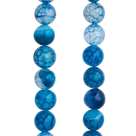 Blue Crackle Agate Round by Bead Landing&reg;, 8mm {1}