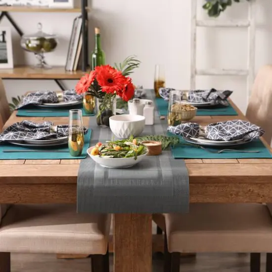 DII&reg; 72" Doubleframe Table Runner Gray {7}