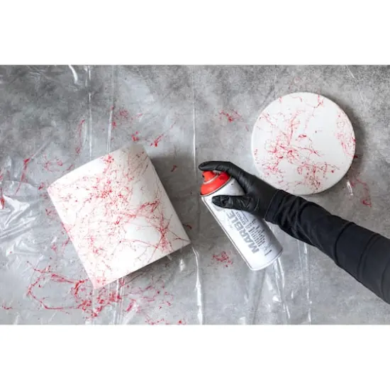 Montana&trade; Cans Marble Effect Spray Paint, 400mL Red {6}