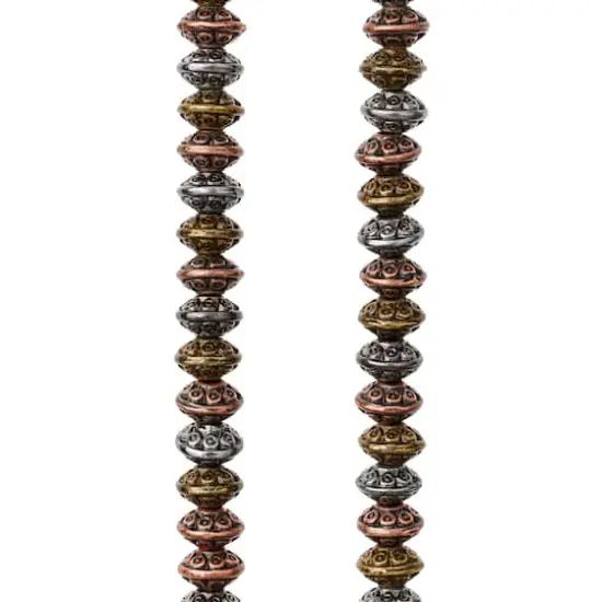 Carved Metal Bicone Beads, 6mm by Bead Landing&trade; {1}