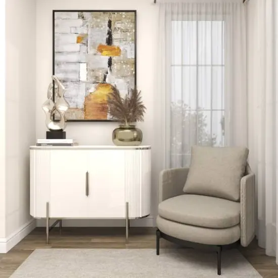 8" Gold Aluminum Brushed Vase with Hammered Top {14}