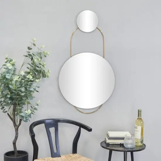 Gold Metal Wall Mirror 20" x 1" x 27" {7}