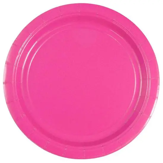JAM Paper 7" Paper Party Plates, 50ct. Fuchsia Pink {1}